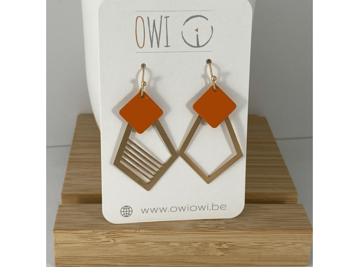 Boucles d'oreilles oranges