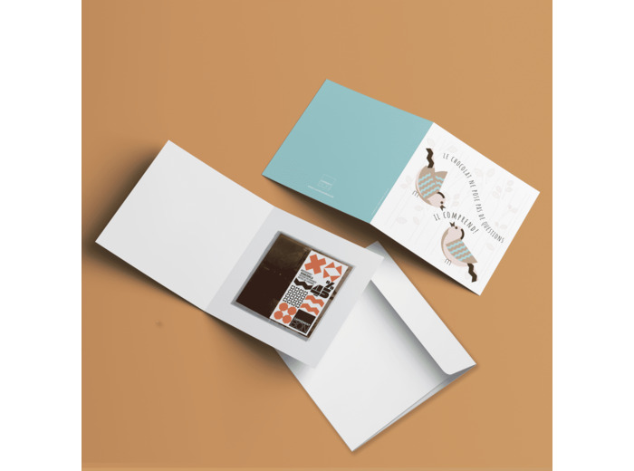 Chococarte «Accro au chocolat» - Chocolat au lait