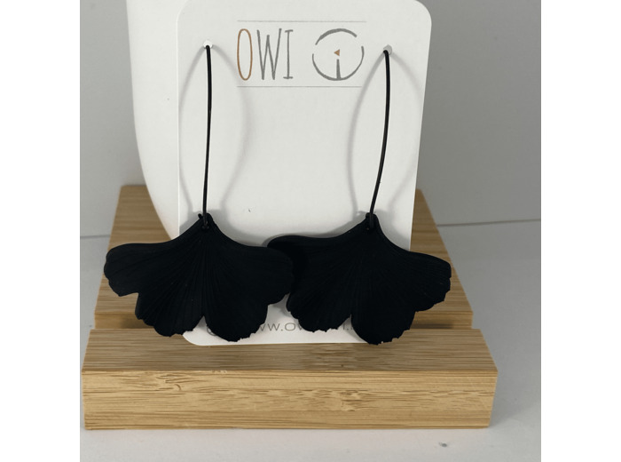 Boucles d'oreilles noir mat
