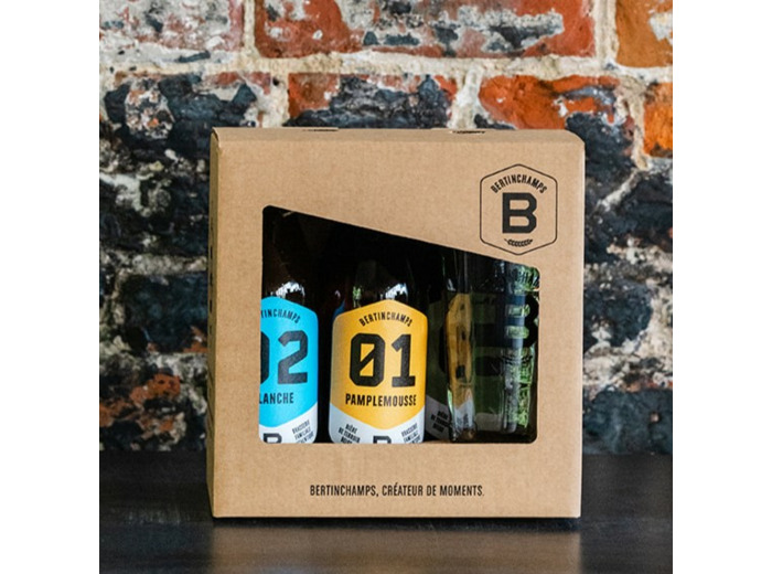 Coffret cadeau Bertinchamps 5x33cl + 1 Verre