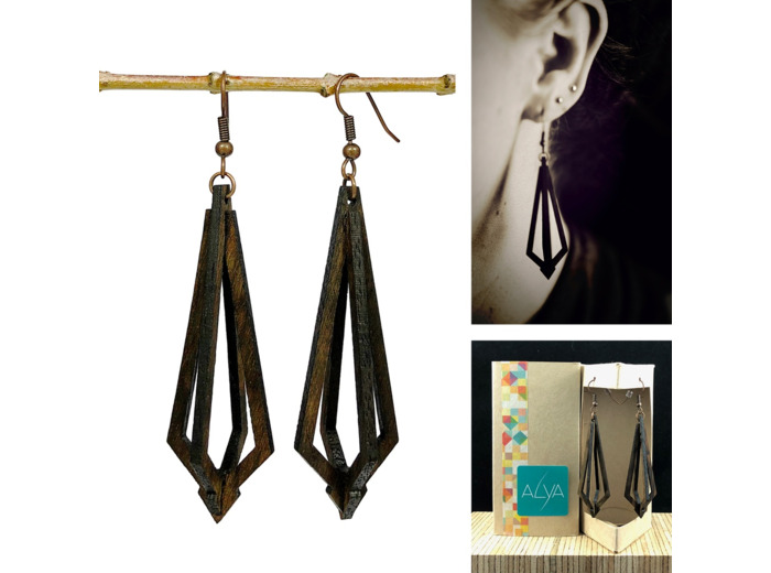 3D Anguleuse/ Bois - Palissandre - ALYA