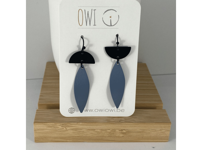 Boucles d'oreilles bleu ciel
