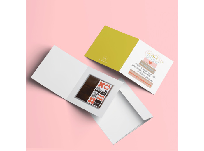 Chococarte «Anniversaire» - Chocolat au lait