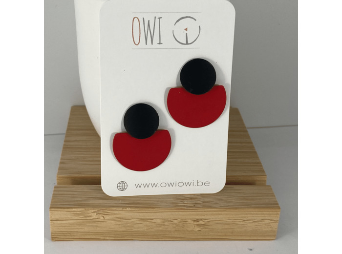 Boucles d'oreilles rouges