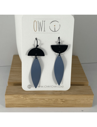 Boucles d'oreilles bleu ciel