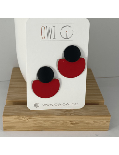 Boucles d'oreilles rouges