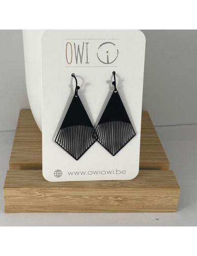 Boucles d'oreilles noir mat